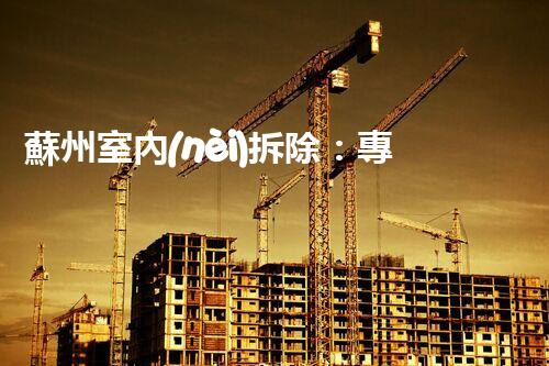 蘇州室內(nèi)拆除：專(zhuān)業(yè)高效，安全環(huán)保一站式服務(wù)
